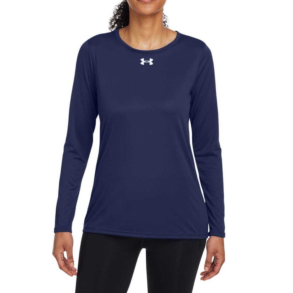 Under Armour Ladies Team Tech navy Long-Sleeve T-Shirt size L